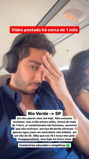 Jonathan Nemer Instagram - Como uma pessoa que vive viajando, ver a notícia da queda desse avião, dói demais, porque sei que também podia estar dentro dele. 

Dói muito. Parece que as vítimas são meus parentes. Há pouco mais de 1 mês postei esse vídeo nos Stories. Curiosamente, também da Passaredo/VoePass. No dia, confesso que pensei muito antes de postar esse story porque sei que se trata de uma empresa pequena, e uma postagem com crítica pode ser extremamente prejudicial para a empresa. Mas ainda assim… o vôo foi tão ruim e preocupante que precisei postar. Infelizmente, os aviões não tinham condições de voar. Os comissários são incríveis… mas a máquina é horrível.

E é assim que o consumidor vive no Brasil… pagamos um absurdo nas passagens aéreas, as companhias aéreas não oferecem um serviço digno e ainda agora vem essa fatalidade 😭😭😭

Que Deus conforte as familias… em Nome de Jesus. E fico com o coração apertado por cada vítima, sabendo que eu podia estar nesse avião 😭