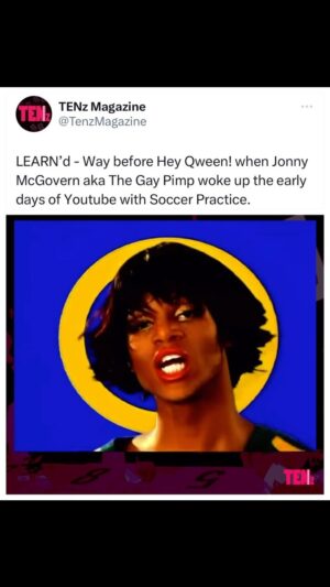 Jonny McGovern Instagram - LEARN’d- @jonnymcgovernisyourdaddy Snippet from an upcoming “Early Days of Gay YouTube Thread” but expedited this post in remembrance of Koko Aviance. 

#jonnymcgovern #soccerpractice #lgbt #queermusic #kokoaviance #learnd #tenzmag