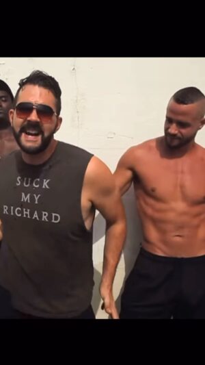Jonny McGovern Instagram - 🍆🍆🍆Since that tennis player reel I posted with my song “Dickmatized” playing  in the background is almost at half a million views i thought I’d celebrate with a post from the original video! Use the sound in your own reel!  #dickmatized  #gaymusic #shirtlessguys  #lgbtq🌈  Song produced by @adamjosephmusic