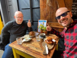Jono Grant Instagram - First freedom lunch! #letoutofthepen