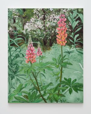 Jordan Casteel Instagram - Lupine | Oil on canvas | 50 x 40 | 2024

…

Opening reception: Tuesday, July 23, 6–8pm

On view: July 24 - September 21, 2024

@pilarcorrias is pleased to present “Nature Painting Nature” a group exhibition of works by Jordan Casteel, Jane Freilicher, Grace Hartigan, Leiko Ikemura, Francesca Mollett, Sabine Moritz and Vivien Zhang. 

Guest curated by Lydia Yee, “Nature Painting Nature” takes a multigenerational look at artists for whom the forms of nature offer a way to translate personal experience, memory and direct observation into paint.

…

 Jordan Casteel’s recent paintings are based on the seasonal blooms in her garden in the Catskill region in New York, where she has recently relocated from New York City. Three salmon pink blooms in Lupine (2024) – named for the mistaken belief that the flower ‘wolfs’ nutrients from the soil – emerge from the foreground against an abstract field of green that separates them from the flowering trees in the background. A highly personal subject, Casteel’s flowers can be viewed as self-portraits: ‘I see my own labor in it. It’s not about observing the things that are most true for you in this moment. It’s about observing the things that were most true for me.’