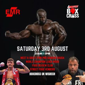 Jordan Gill Instagram - 🎉 Join Us for an Exclusive Event at Boxcross UK! 🎉

Hey everyone! We have something super exciting coming up that you won’t want to miss. On the 3rd of August, Boxcross UK is hosting an amazing meet and greet event with some of the biggest names in bodybuilding and boxing!

Special Guests:
💪 Samson Dauda - Pro Bodybuilder
🥊 Leigh Wood - World Champion Boxer
🍔 Food Review Club 
🌮 Street Food Vendors - Delicious food from local favourites
DJ @ashleyduncanofficial 
Date: 3rd August
Time: 10AM - 1PM
Location: Boxcross UK, 15 Regal Road, Wisbech, Cambridgeshire, PE13 2RQ

Come for the chance to meet your fitness idols, enjoy some fantastic food, and connect with fellow fitness enthusiasts. Plus, we have a BIG surprise reveal during the event that you absolutely won’t want to miss! 🎁🤫

Whether you’re into bodybuilding, weight training, or just love the energy of a great fitness community, this event is for you.

RSVP now and join us for an epic day at Boxcross UK!

#BoxcrossUK #BodyBuilding #WeightTraining #SamsonDauda #LeighWood #FoodReviewClub #FitnessEvent #MeetAndGreet #ExclusiveEvent #GymLife #FitnessMotivation