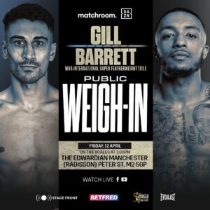 Jordan Gill Instagram - It's Manchester fight week 👊

#GillBarrett headlines with two World Title fights in support plus a packed undercard!