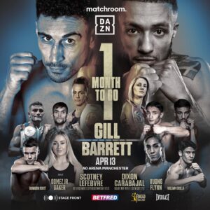 Jordan Gill Instagram - Jeopardy! Big domestic fights, World Championship bouts, British beef & more! Our Apr 13 card has it all 🍿 

Now one month out from #GillBarrett at the @aoarena in Manchester ⏳⌛️ #Boxing