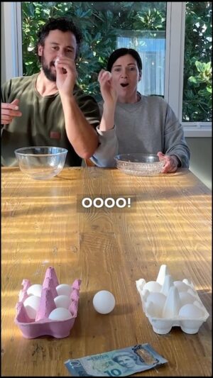 Jordan Watson Instagram - The most action-packed 90seconds on all the interwebs 
#pingpong #marriage #coupleschallenge #egg