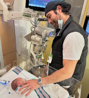 Jordi Vilasuso Instagram - Got to hold my girl.. 🙏🏻💕 Jordi and I are so thankful for you all covering us in prayer and love, yet again. I know it sounds crazy, but we literally FEEL it and our family has gained so much strength from your encouragement. 🙏🏻 Our little Lucy is proving to be quite the little fighter. The biggest praise report is that the x-ray of her lungs looked significantly better than the one they took the night she was transferred to the NICU- PRAISE GOD 😭🙏🏻 (I’ll add to stories so you can see!) 

We still have a lot of big prayers to pray for her, though, and would be so so grateful if you join us in continuing to lift her up. She is still on the CPAP machine, but we are praying that as they try to wean her off of it, her pulse ox and respiratory rate stay strong and the CO2 in her blood continues to decrease. Once she is able to be weaned off of the CPAP, they’ll move her to regular oxygen w/o pressure and (providing vitals are good) will be able to remove the feeding tube. 🙏🏻 It is crazy how much I miss holding her and feeding her and being able to comfort her in that way, so we are praying big prayers that there aren’t any setbacks as her little body navigates these next steps, however long they may take. 

We are beyond grateful for the positive progress, but physically exhausted from the past week, emotionally exhausted for our girl and struggling to figure out the logistics of being there for Lucy, while still being there Riley and Evie, who are having a hard time, too. 😕 Praying for strength for whatever the rest of this journey to healing looks like. Thank you for loving us and for caring about our babies like you do. As always, we are forever grateful. 🙏🏻❤️