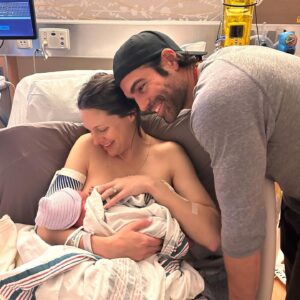 Jordi Vilasuso Instagram - It is with overwhelming joy and the fullest of hearts that we welcome the answer to our prayers, our sweet Lucy Noelle. 💕 We have been waiting so long for you, little girl. ‘You are something between a dream and a miracle.’

Thank you, beautiful friends and family, for the part you have played in this chapter. I wish I could say that it was a purely faith filled journey from our first loss until today, but the God’s honest truth is that knowing you were holding our family in your prayers was often what got us through. I know I’ve said it before, but we are truly forever grateful. 

And to anyone who sees these pictures and feels an ounce of hurt for your own hearts dream- please know that I will never not think about you as I post. I truly never thought this day would come- as evidenced by my complete lack of preparation for this little bundle.. I literally had not bought a thing. But this little girl in my arms is proof that God’s promises are greater than our fears, no matter how big those fears are. I see you, I have been you, I am praying for you. Hold onto your hope. 🙏🏻

We love each of you to the 🌙 .. and also, Riley and Evie are the best big sisters on the planet. ☺️💕