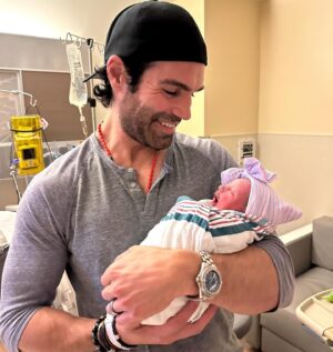 Jordi Vilasuso Instagram - It is with overwhelming joy and the fullest of hearts that we welcome the answer to our prayers, our sweet Lucy Noelle. 💕 We have been waiting so long for you, little girl. ‘You are something between a dream and a miracle.’

Thank you, beautiful friends and family, for the part you have played in this chapter. I wish I could say that it was a purely faith filled journey from our first loss until today, but the God’s honest truth is that knowing you were holding our family in your prayers was often what got us through. I know I’ve said it before, but we are truly forever grateful. 

And to anyone who sees these pictures and feels an ounce of hurt for your own hearts dream- please know that I will never not think about you as I post. I truly never thought this day would come- as evidenced by my complete lack of preparation for this little bundle.. I literally had not bought a thing. But this little girl in my arms is proof that God’s promises are greater than our fears, no matter how big those fears are. I see you, I have been you, I am praying for you. Hold onto your hope. 🙏🏻

We love each of you to the 🌙 .. and also, Riley and Evie are the best big sisters on the planet. ☺️💕