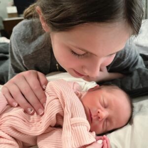 Jordi Vilasuso Instagram - It is with overwhelming joy and the fullest of hearts that we welcome the answer to our prayers, our sweet Lucy Noelle. 💕 We have been waiting so long for you, little girl. ‘You are something between a dream and a miracle.’

Thank you, beautiful friends and family, for the part you have played in this chapter. I wish I could say that it was a purely faith filled journey from our first loss until today, but the God’s honest truth is that knowing you were holding our family in your prayers was often what got us through. I know I’ve said it before, but we are truly forever grateful. 

And to anyone who sees these pictures and feels an ounce of hurt for your own hearts dream- please know that I will never not think about you as I post. I truly never thought this day would come- as evidenced by my complete lack of preparation for this little bundle.. I literally had not bought a thing. But this little girl in my arms is proof that God’s promises are greater than our fears, no matter how big those fears are. I see you, I have been you, I am praying for you. Hold onto your hope. 🙏🏻

We love each of you to the 🌙 .. and also, Riley and Evie are the best big sisters on the planet. ☺️💕