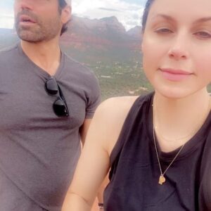 Jordi Vilasuso Instagram - 10 years! 10!!! 🤯Who would’ve thunk it @kaitlinvilasuso aka My Katie Girl😉 Celebrating our anniversary in Sedona last week seemed quite appropriate: the terrain, the adventure, the food, you telling me we’re going the wrong way, me making you walk across Devil’s Bridge, you humoring me as I tried to serenade you with Green eyes, me encouraging you in our morning yoga class, all the the ying and the yang as it culminated to our last stop at the vortex! It was just everything I could’ve dreamed of and wanted…just like our marriage because: Honey, you are the rock upon which I stand!