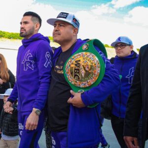Jose Ramirez Instagram - Us Against Anybody 👊🏼 Can’t wait to be back in the ring @eljefetequila @trfightgear @athleteps @chukchansigold @nike 
Repost from @garciaboxing
•
FBF With the Champ @jcramirez2012 walking to the @savemartcenter for his second Title Defense. 
#RGBA #HouseOfChampions #mitsubishiSuperStores #RipFedEx 
@mitsubishisuperstores @southcoastmitsubishi
