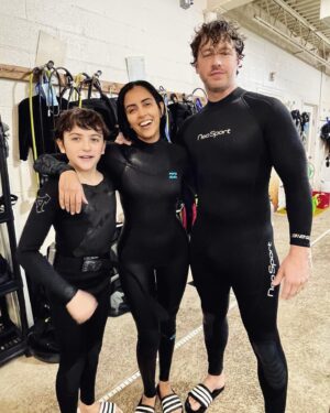 Josh Dallas Instagram - Corporate retreat with @yoparveen & @jackjmessina! Season 3 of @nbcmanifest coming to @nbc April 1st! #manifest ✈️ 🏊‍♂️ 🤿