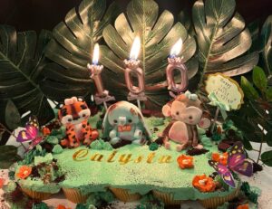 JuJu Chan Instagram - Calysta’s 100 Day 🥰
Held a small gathering in Hong Kong🇭🇰 before us heading back to Sydney 🇦🇺 .

Cake: @bakebe_hk 
Cookies: @crewkies 
Mural: @50notout 

#100day #babygirl #newborn #百日宴 #百日宴蛋糕 #crewkies #bakebe