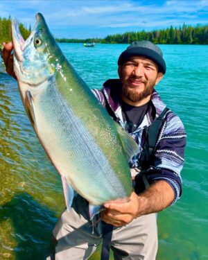 Juan Archuleta Instagram - Heck yeah!!! I got to spend today on the world famous Kenai River! With my Wifey @mrs._archuleta what a lovely time spent in Alaska, big things coming here. I can’t wait to share this experience with y’all! Thanks @1anthonybauer we are making something special here for people to appreciate! #alaskalife #salmon #lastfrontier