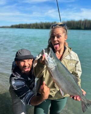 Juan Archuleta Instagram - Heck yeah!!! I got to spend today on the world famous Kenai River! With my Wifey @mrs._archuleta what a lovely time spent in Alaska, big things coming here. I can’t wait to share this experience with y’all! Thanks @1anthonybauer we are making something special here for people to appreciate! #alaskalife #salmon #lastfrontier