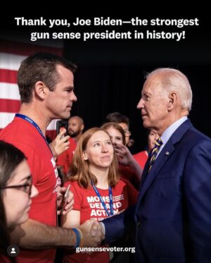 Julianne Moore Instagram - Thank you President @joebiden for your service and decades of leadership. And for leading the strongest gun safety administration in US history.