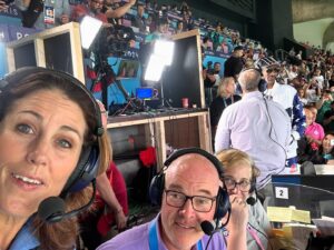 Julie Foudy Instagram - 11 Olympics in and this one ranks as one of my all time faves. It was beyond special. The USWNT run to GOLD BABY (!), the players, Emma, the beauty of France. And of course, the people you are lucky enough to work alongside every day. I never take for granted that we get asked to do these amazing adventures and witness it all from the front row. To our Team Party Bus and Paris 2024, merci beaucoup! ❤️🤍💙 Miss you crazies already.