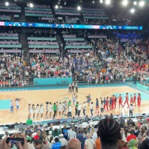 Julie Foudy Instagram - Back in Paris…:
-Women’s b-ball Qtrfinal win ✅
-seeing one of my all time faves Katie Ledecky ✅
- rebuilt Notre Dame ✅ 
-the Louvre ✅
-the Olympic flame over the Louvre ✅
-the Arc de triomphe ✅
I’d say a pretty damn perfect night. Safe to say, I love my job. ❤️🙏🏼 
PS. 2 days until USWNT gold medal match. 🎉 #parisolympics