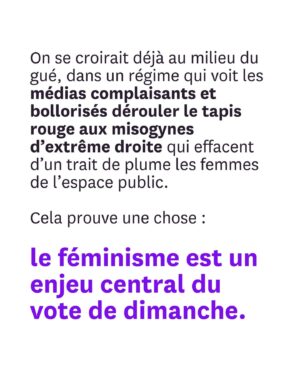 Juliette Binoche Instagram - Votre mobilisation exceptionnelle a fait reculer Jordan Bardella. Il a refusé de débattre face à @marinetondelier. A la place, @bfmtv crée un format sur mesure pour ces messieurs en ajoutant Gabriel Attal. Ce sera Bardella-Tondelier-Attal, une heure chacun-e, dans cet ordre. 
Ce qui s’est produit est honteux et montre à quel point le féminisme est un enjeu central du vote de dimanche. 
Créons une immense chaîne féministe en taggant 3 amies en commentaire pour faire barrage aux misogynes du RN dans les urnes. S’abstenir ne suffira pas. Il faut voter contre le RN, peu importe le ou la candidat·e en face.
A nos tags. A nous de jouer. A nous de gagner !