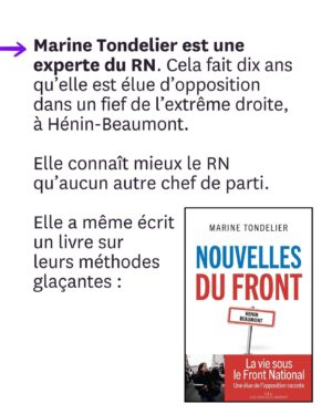 Juliette Binoche Instagram - Mobilisation générale : Jordan Bardella tente d’évincer la cheffe des écologistes @marinetondelier du débat qui doit l’opposer au Nouveau Front Populaire sur BFMTV. 
Lisez ce post et interpellez massivement @bfmtv pour que nous ayons bien une femme compétente face à l’extrême droite dans ce dernier débat avant le 2è tour des législatives. 
Aujourd’hui, 230 femmes signent dans Liberation une tribune coordonnée par @anais_leleux et Fiona Texeire (Fiona_tex) pour que cesse l’invisibilisation des femmes en politique (et ailleurs). 
Nous avons besoin de votre aide pour que BFMTV respecte les conditions initiales du débat.
Merci, à vos interpellations !