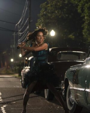 Jurnee Smollett Instagram - Letitia F*cking Lewis, y’all. Choose your fighter. (And before y’all start getting too excited, I’m not hinting at anything!!)

“Lovecraft Country” burst onto the scene 4 years ago today and Leti was born. This fierce, fearless, and unapologetically bold character forced me to dig deeper and connect to my inner strength and resilience. From battling monsters to fighting for justice, Leti showed me what it means to be a true warrior. Forever grateful to @mishatrillxxl for giving me the opportunity to have brought her to life and to the fans who keep her spirit alive. Here are some of my favorite moments and some extra BTS to commemorate 🖤✨ #LovecraftCountry #LetiLewis #CinemaFriday

📷 @eli_joshua / HBO
