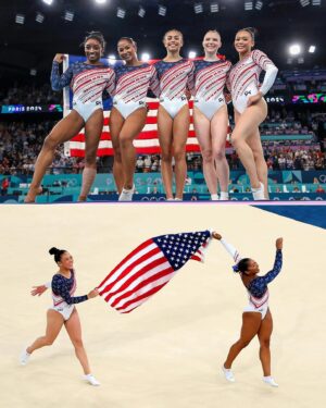 Jurnee Smollett Instagram - Queen Simone Biles - You are pure magic! Watching you and Team USA win gold at the Paris 2024 Olympics has been beyond inspiring. Thank you for showing us the power of perseverance and excellence, while making sure we have time for our mental health and some fun along the way. You make us all believe in our own potential.

Congratulations to the entire USA women’s gymnastics team for bringing home the gold. You’re an inspiration to us all!! 👑🥇✨ #SimoneBiles #TeamUSA #OlympicGold #Paris2024

📸 credits:
Photo on Slide 1 by Mike Egerton via Getty Images
Photos on Slides 3 - 6 by Naomi Baker via Getty Images
Top Photo on Slide 7 by Naomi Baker via Getty Images
Bottom Photo on Slide 8 by Patrick Smith via Getty Images
