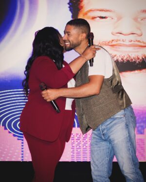 Jussie Smollett Instagram - Beautiful time in ATL with @msvfox, @jabariredd & @coreyknott screening @TheLostHolliday for our @ielevate_ family. 

Thank you @bishopocallen & @rashadburgess for always creating space for us and to @onyxkeesha for moderating. Until next time… #TheLostHolliday

📸 @jeremiah_drummond ✨