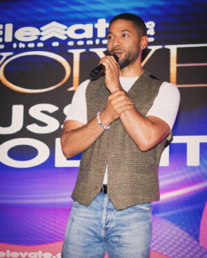 Jussie Smollett Instagram - Beautiful time in ATL with @msvfox, @jabariredd & @coreyknott screening @TheLostHolliday for our @ielevate_ family. 

Thank you @bishopocallen & @rashadburgess for always creating space for us and to @onyxkeesha for moderating. Until next time… #TheLostHolliday

📸 @jeremiah_drummond ✨