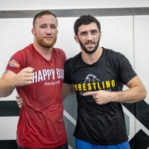 Justin Gaethje Instagram - Earned some frequent flyer miles thanks to this tank @zaurbek_sidakov yesterday. Coach @ben_cherrington157 put us through a great one like always @onxlabs