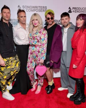 Justin Tranter Instagram - Grammy week has just begun and the looks are already looking….also having my dearest nyc era bff’s in town has been beyond magical. 💙🏆💙