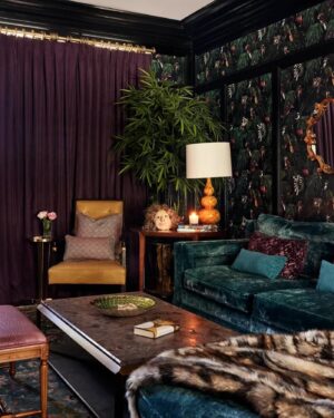 Justin Tranter Instagram - Thank you for coming to tour my house @archdigest !! Me and @moidariandarling dreamed of living in a “Transion” together for many many years. Now it’s happened. Queer dreams come true dammit! Most of the house is serving 1920’s Deco but as you’ll see Darian’s “penthouse” is 1980’s Deco decadence. An intentional drastic shift to gag one and all. Check the link in my bio to see ALL the gorgeous photos by @jennapeffley and read the wonderful article by Rachel Davies. Also! The magical sculpture is by @is_siigii please check out their work.