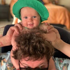 Justin Warner Instagram - One year of Wyatt. One year of his super-mom @maustalk!  Happy birthday, son!