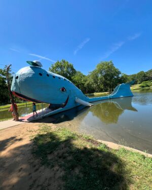 Justin Willits Instagram - The Blue Whale of Catoosa, Oklahoma! Incredible Route 66 icon and one of the most famous homemade roadside wonders in America!