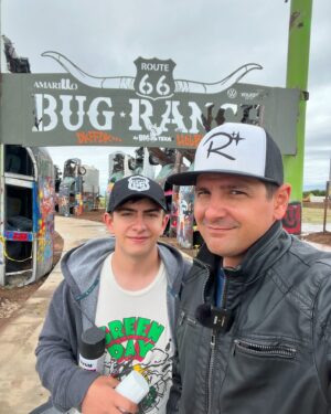 Justin Willits Instagram - It was a windy wet morning when we cruised through Amarillo! Saw the new bug ranch but also had to stop by the old site as well! #route66