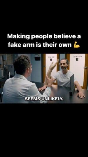 Justin Willman Instagram - The fake arm experiment.