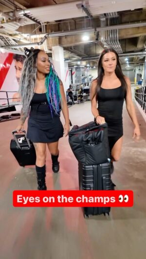 Kacy Catanzaro Instagram - @kaydenwwe & @katana_wwe look to make a statement when they face @isla_dawn & @wwe_alba TONIGHT on #WWERaw 😤