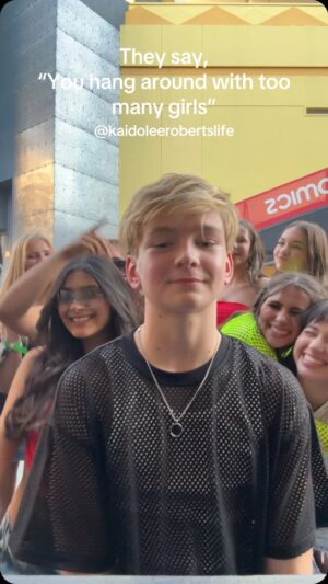 Kaido Lee Roberts Instagram - Don’t mind the @kaidoleerobertslife, it’s my TikTok. I have to do it because of my impostors. Anyways, I love my fam! @alexandrabull__ @itsanicarose @caylarose_official @zamanthajean_ @pejaanne @imreeseherron @iamblairtucker @sarah_c_music (forgot some of the other @‘s HELP ME) #thatsnotmyproblem #kaido #mikey #girls #lol #fyp #tiktok #lovemylife