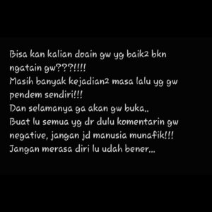 Kalina Ocktaranny Instagram - Gw diam.. Gw introspeksi diri!!
Apa harus gw kasih tau kalian???
Yg kalian tau gw selalu bahagia..
Sekali gw nangis diblg jual air mata!!
Lu semua manusia munafik!!!!
Lu semua blm tentu kuat pakai sepatu gw, walaupun cuma 1 jam!!!!

❤️K