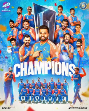 Kamal Haasan Instagram - The wait is over! A victory for the ages! When the going got tough, the Men in Blue showed what they are made of!

King Kohli’s anchoring innings, every ball delivered from the magical hands of Jasprit Bumrah, Surya Kumar’s catch that will go down as cricketing legend! and Hitman Rohit Sharma’s Captaincy!

Last but not least, spare a thought for the silent force who guided us to this historic victory. The one and only - the Wall - our coach par excellence - Rahul Dravid. 

Who are we - Champions!
Who are we - Undefeated!
Who are we - India!
 - A Proud Indian

@virat.kohli @jaspritb1 @surya_14kumar @rohitsharma45 #RahulDravid @indiancricketteam

#Champions #TeamIndia #T20WorldCup #Whoarewe