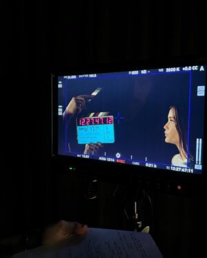 Kara Royster Instagram - Lifeing around💙 
1.Elvira being Elvira 
2. @theunderstudiesfilm ✨ 
3. @witchchad capturing me looking cool and summery and not like I’m melting. 
4. Making film equipment returns with my husband, is my definition of living the dream📽️