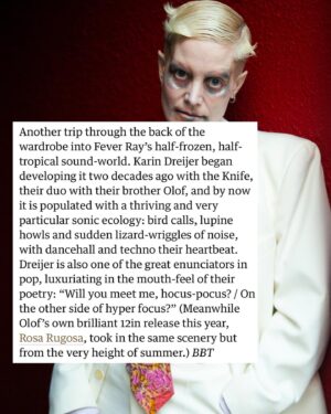 Karin Dreijer Instagram - Thank you all so much for listening to Radical Romantics this year! 🥳❤️🖤❤️🖤 and for your kind words in your EOY lists 🌹✨🌹✨🌹✨