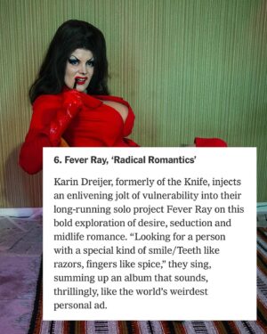 Karin Dreijer Instagram - Thank you all so much for listening to Radical Romantics this year! 🥳❤️🖤❤️🖤 and for your kind words in your EOY lists 🌹✨🌹✨🌹✨