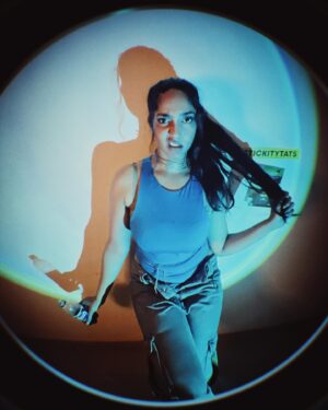 Karthika Muralidharan Instagram - Took an audition for Pepsi too far ❤️‍🔥
F*cked up the shoot dates but are you a millenial if you are not using your misses for content ☄️

Creative Direction and concept by yours truly
Shot and backed up by my creative gangster in partner @luceamma 

We were going for the aesthetic of pepsi ads from back in the cable TV days , when Michael Jackson burned half his head and Britney , Beyonce and Pink were galdiators. The blue, the sparkle , jeans , fish eye , the grain and low af production - Pepsi was for the cool kids because kid shit creativity is cool. 
Backyard production days are truly the most liberating 🦋