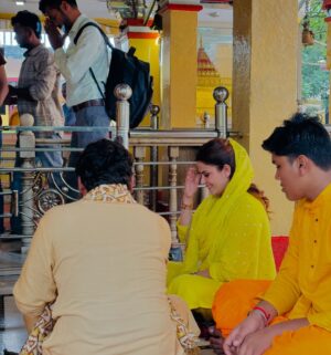 Kashish Singh Instagram - My Dearest Maa Baglamukhi,
 Yours Truly, Kashish 🙏🏻

#baglamukhi #devi #blessedbeyoudyourimagination #nalkheda #madhyapradesh #bellavitakashish 📿🙏🏻