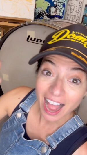 Kate Micucci Instagram - Drew on the bass drum my buddy @danpawlovich will play at my next @bobbakermarionettes show! Had a little help from the kids. Come see us at Bob Baker on 9/15 at 4:30. Link to tickets in bio.