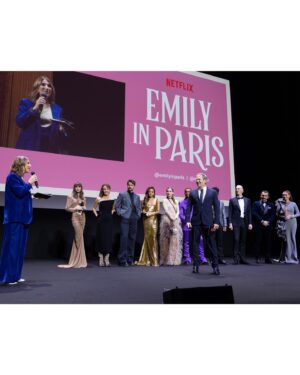 Kate Walsh Instagram - An absolutely magical evening in Paris for the Season Trois premiere of #EmilyInParis 😍✨🇫🇷 @Netflix

Dress:  @StephaneRolland_Paris  jewelry: @bulgari 
Hair: @PaulDuchemin
Makeup: @MonicaBibalou
Styling: @ClementLomellini & @CiroMarangi