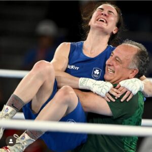 Katie Taylor Instagram - Take a bow @kelly_harrington14! What an achievement! You have sealed your place as an icon of Irish sport and going down in history as a legend! Two time Olympic champion - wow!!!