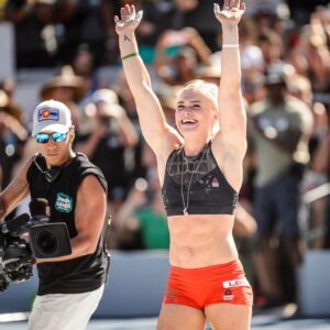 Katrin Tanja Davidsdottir Instagram - Carson, California 📍🔥❤️⚡️ where some of my favorite memories in the world were made!!!! @crossfitgames 

Watching @thewestcoastclassic this past weekend brought back all of the feelings - and man did I miss being in that tennis stadium. Every time I came off of that competition floor I remember saying “it was like MAGIC out there!” 💫 the floor always felt so small & the it was like the people were pretty much on top of us & it just always gave me SO much energy!!!!!! 

One of my favorite part about these photos though, is that I believe there is only ONE in the whole carousel that I actually won. All of the other ones with my hands up in the air I just FELT like I had won 🥹🫶🏼 I was so focused on my own execution & doing my absolute best that no result could budge how happy and proud I was of myself .. the leading photo for example: I took 14th 😂

Congratulations to all of the competitors who made it to the @crossfitgames this past weekend - I am so excited for all of you to get to head into the best time of the year: GAMES TRAINING BABY ☀️🫶🏼✨