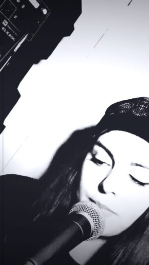 Katrina Weidman Instagram - Rehearse the verse baby 💋 

yes, that’s my little skull beanie I wear in just about every episode 👻 from @loungefly I need more (I’m looking at you #loungefly if you make more I’m lining up!)👀
#phillymusic #rehearsel #rehearse the verse #singer #singersongwriter #skullhat #skullbeanie #paranormal #paranormalactivity #ghost #ghosts #hauntedhouse #hauntings #shure #shuremicrophones #roland #rolandkeyboard