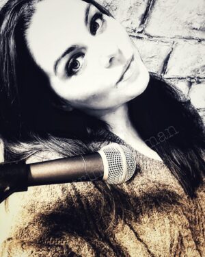 Katrina Weidman Instagram - I’m Shure 😉 @shure #shure #shuremicrophones #betasm58a #sm58 #dadjokes #dadjoke #chestvoice #headvoice #mixvoice #vocalregisters #music #muscian #phillymusic #phillymusicscene #phillymusicians #paranormal #ghost #haunted